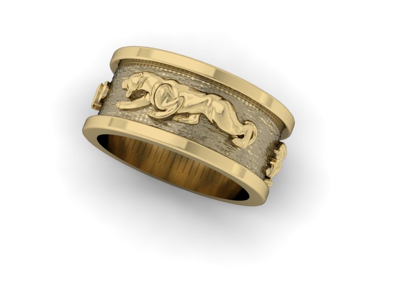 Custom designed panther ring